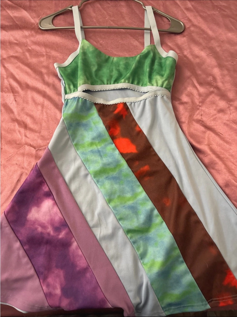 Multicolor Maxi Dress with Green Bodice